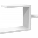 Wall Shelf White 104x15x49 cm Engineered Wood - Low Angle