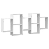 Wall Shelf White 159x18x65 cm Engineered Wood - Rear View