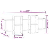 Wall Shelf White 159x18x65 cm Engineered Wood - Extra Image