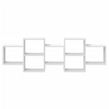 Wall Shelf White 129x18x42 cm Engineered Wood - Top-Down View