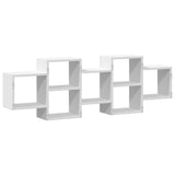 Wall Shelf White 129x18x42 cm Engineered Wood