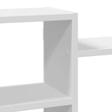 Wall Shelf White 129x18x42 cm Engineered Wood - Close-Up Angle