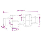Wall Shelf White 129x18x42 cm Engineered Wood - Extra Image