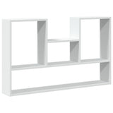 Wall Shelf White 99x15x60 cm Engineered Wood - Front View