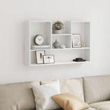 Wall Shelf White 99x15x60 cm Engineered Wood - Side View