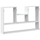 Wall Shelf White 99x15x60 cm Engineered Wood - Rear View