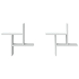 Wall Shelves 2 pcs White 38x12x38 cm Engineered Wood - Top-Down View