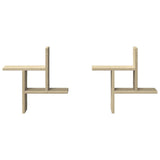 Wall Shelves 2 pcs Sonoma Oak 38x12x38 cm Engineered Wood - 45-Degree Angle