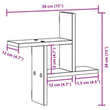 Wall Shelves 2 pcs Sonoma Oak 38x12x38 cm Engineered Wood - Extra Image