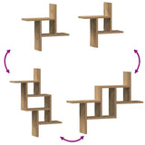 Wall Shelves 2 pcs Artisian Oak 38x12x38 cm Engineered Wood - Low Angle