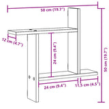 Wall Shelves 2 pcs White 50x12x50 cm Engineered Wood