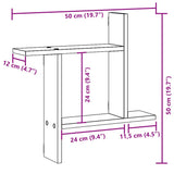 Wall Shelves 2 pcs White 50x12x50 cm Engineered Wood - Extra Image