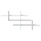 Wall Shelf White 124.5x18x60.5 cm Engineered Wood - Top-Down View