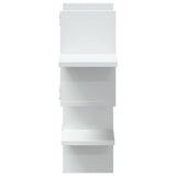 Wall Shelf White 124.5x18x60.5 cm Engineered Wood - 45-Degree Angle