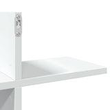 Wall Shelf White 124.5x18x60.5 cm Engineered Wood - Low Angle