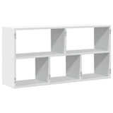 Wall Shelf White 100x25x50 cm Engineered Wood - Rear View
