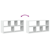 Wall Shelf White 100x25x50 cm Engineered Wood - Close-Up Angle
