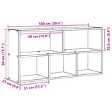 Wall Shelf White 100x25x50 cm Engineered Wood - Extra Image