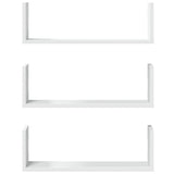 Wall Shelves 3 pcs White 58x18x18 cm Engineered Wood