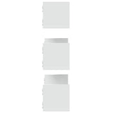 Wall Shelves 3 pcs White 58x18x18 cm Engineered Wood - 45-Degree Angle