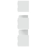 Wall Shelves 3 pcs White 80x18x18 cm Engineered Wood - 45-Degree Angle