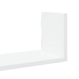 Wall Shelves 3 pcs White 80x18x18 cm Engineered Wood - Close-Up Angle