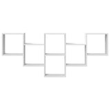 Wall Shelf White 159x18x66 cm Engineered Wood - Top-Down View