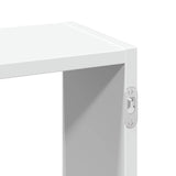 Wall Shelf White 159x18x66 cm Engineered Wood - Close-Up Angle