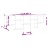 Wall Shelf White 159x18x66 cm Engineered Wood - Extra Image
