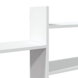 Wall Shelf White 167.5x18x68 cm Engineered Wood - Close-Up Angle