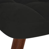 Rocking Chair with Stool Black Velvet - Extra Image