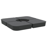 4 Piece Parasol Base Set for Cross Stand Parasol 100 kg PP - Front View