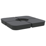 4 Piece Parasol Base Set for Cross Stand Parasol 100 kg PP - 45-Degree Angle