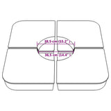 4 Piece Parasol Base Set for Cross Stand Parasol 100 kg PP - Extra Image