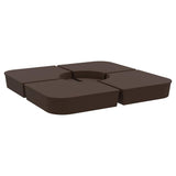 4 Piece Parasol Base Set for Cross Stand Parasol 100 kg PP - Front View