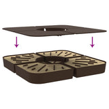 4 Piece Parasol Base Set for Cross Stand Parasol 100 kg PP - Rear View