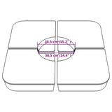 4 Piece Parasol Base Set for Cross Stand Parasol 100 kg PP