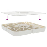 4 Piece Parasol Base Set for Cross Stand Parasol 100 kg PP - Rear View