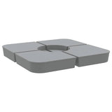 4 Piece Parasol Base Set for Cross Stand Parasol 100 kg PP - Front View