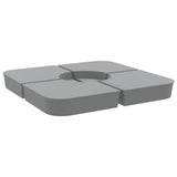 4 Piece Parasol Base Set for Cross Stand Parasol 100 kg PP - 45-Degree Angle