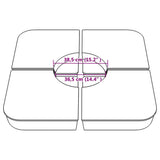 4 Piece Parasol Base Set for Cross Stand Parasol 100 kg PP - Extra Image