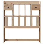 Headboard with Storage 90 cm Solid Wood Pine