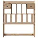 Headboard with Storage 90 cm Solid Wood Pine - Side View