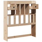 Headboard with Storage 90 cm Solid Wood Pine