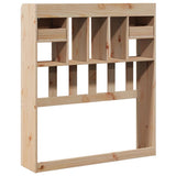 Headboard with Storage 90 cm Solid Wood Pine - Rear View