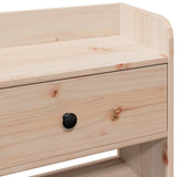 Headboard with Storage 90 cm Solid Wood Pine - Low Angle