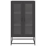Highboard Black 68x39x123 cm Steel