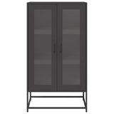 Highboard Black 68x39x123 cm Steel - 45-Degree Angle