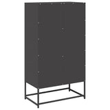 Highboard Black 68x39x123 cm Steel - Low Angle