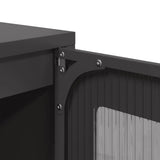 Highboard Black 68x39x123 cm Steel - Extra Image